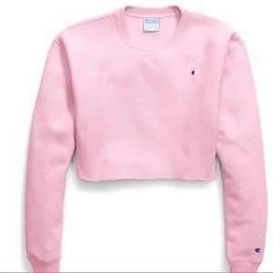 Champion Cropped Pink Sweatshirt, Women's XS